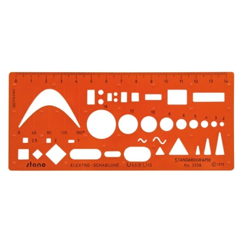 Standardgraph Schablone Elektro Stano (15 cm) (3338)