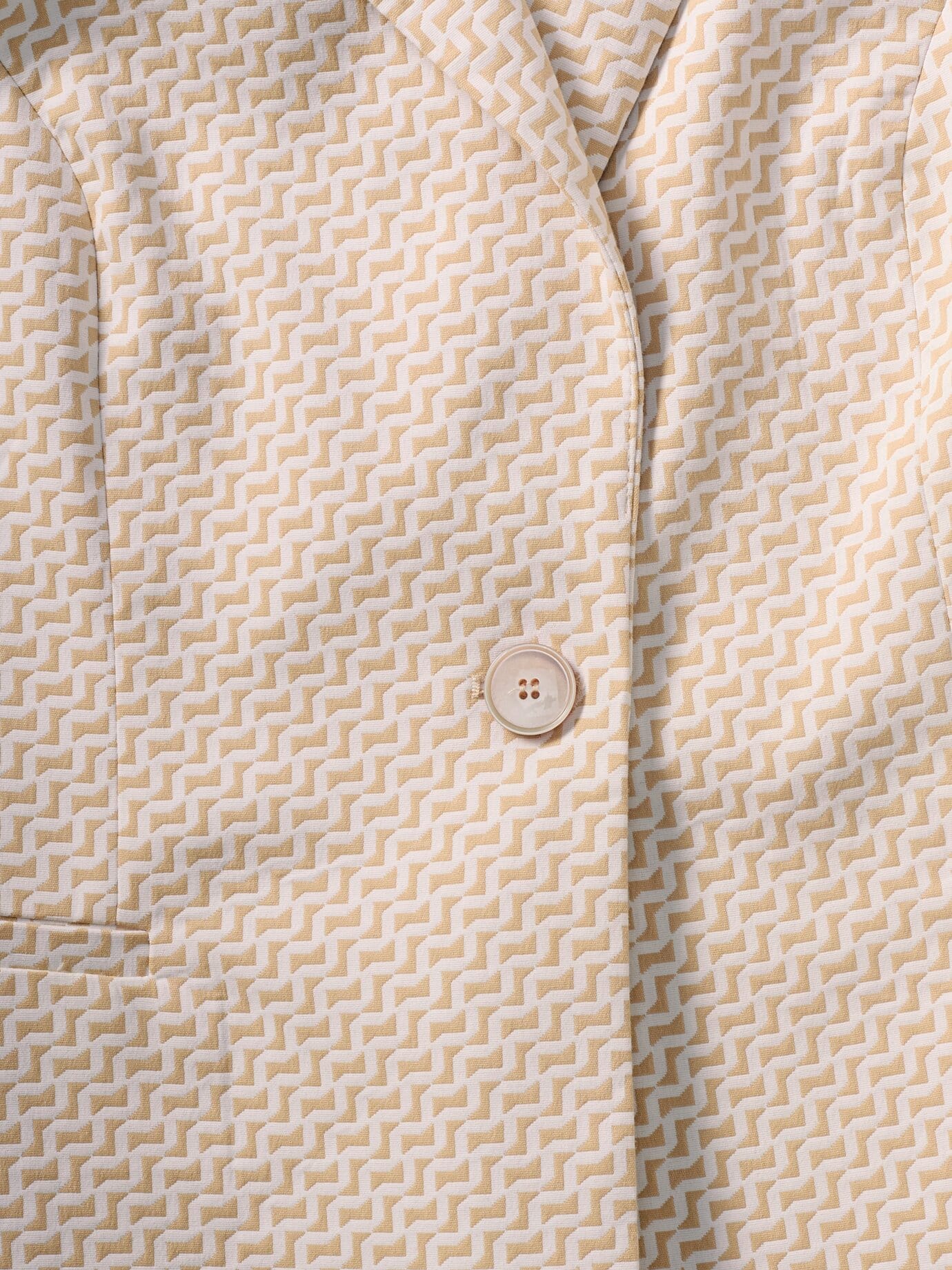 Walbusch Jacquardblazer, normale Größen#Kurzgrößen, Farbe Beige, 38, hautfreundliche Baumwolle bequem durch Elasthan Damen
