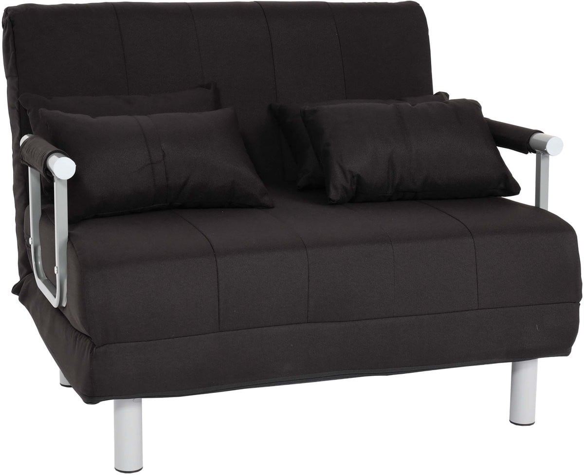 MCW-K29 Fauteuilbed zwart, inklapbare fauteuil slaapbank met ligvlak 186 x 97 cm