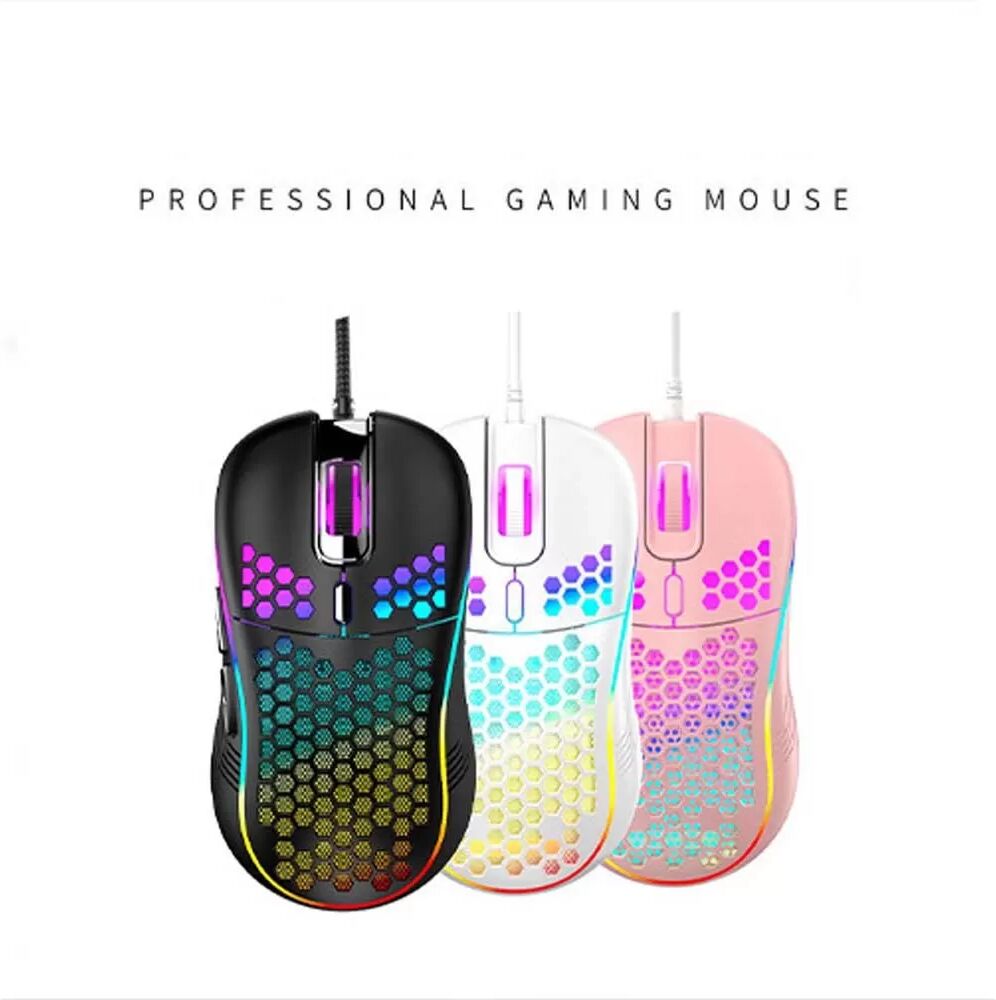INF RGB Light USB Kabelgebundene Gaming-Maus - Kabelgebundenes Modell mit einstellbarer DPI Weiß