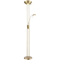 LED Stehlampe dimmbar Leselampe flexibel Wohnzimmerlampe Deckenfluter Standlampe, 1x 16W 1x 1440lm, 1x 4,5W 1x 360lm warmweiß, DxH 25,5x180 cm