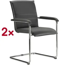 Bisley 2er-Set Besucherstuhl »Cubika« silber, 46 cm