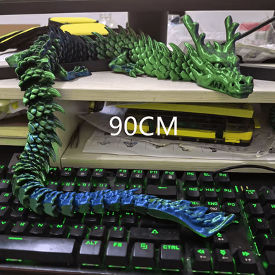 Inspire Curations 30 90cm 3D Printed Articulated Dragon Flexible Moving Joint Display Ornament 14 90cm