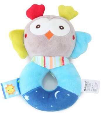 Tiny Tots Teens Trends Elephant Plush Baby Rattle Toys, Cute Infant Bed Toy, Bear Hand Ring Bell, Educational Toy For Newborn owl