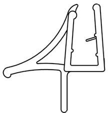 DUSCHOLUX Magic Round water deflector profiles left 25031307005000