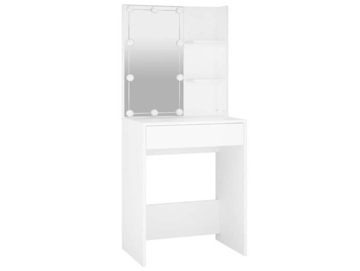 Fafeicy Coiffeuse avec LED Blanc 60x40x140 cm LS008