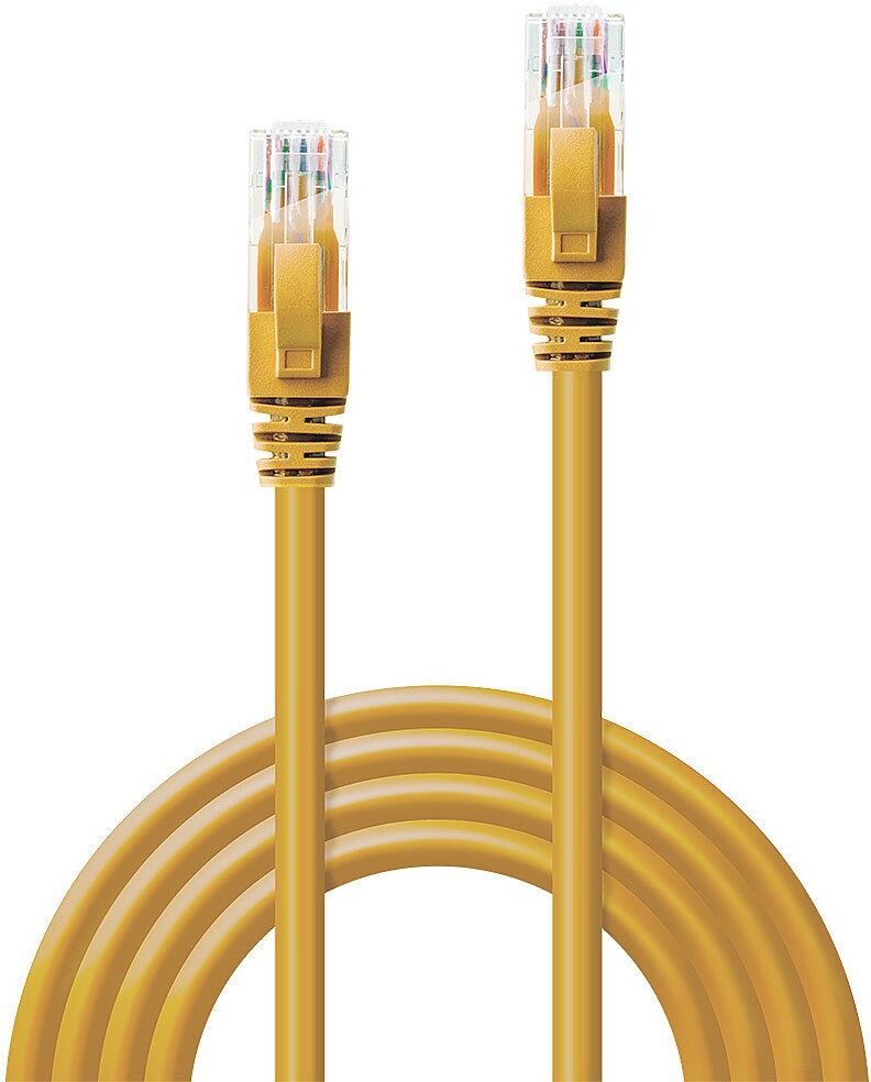 Lindy 1m Cat.6 U/UTP Ethernet Cable, Yellow