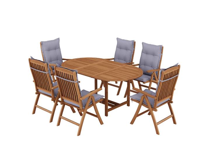 Gartenmöbel Set Holz NISA 7-teilig