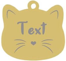 Uplift Picks Custom Stainless Steel Cat Name Tag Engraved Pet ID Pendant 20