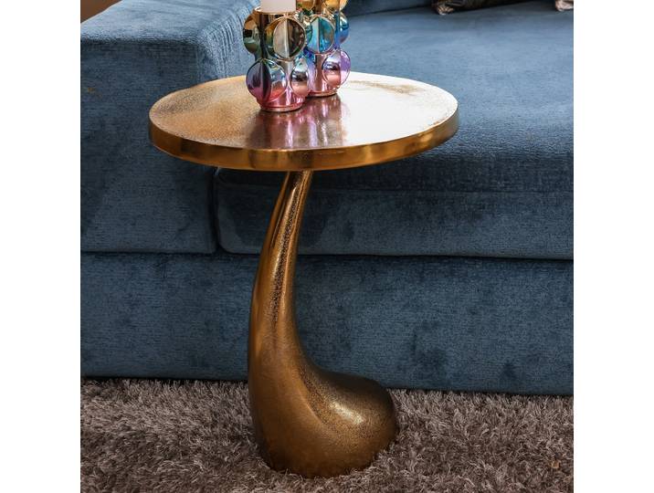 Richmond Ronde Bijzettafel Dolphin 45cm - Goud
