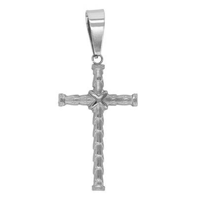 Kettenanhänger ADELIA´S "stylischer Kreuz Anhänger aus Edelstahl", gold, Schmuckanhänger, Damen, Edelstahl, Kettenanhänger