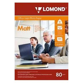 Lomond Photo Inkjet Paper Matte 85 g/m2 A4, 500 sheets, double sided (85 g/m², A4, 500 Stk.) (0102134)