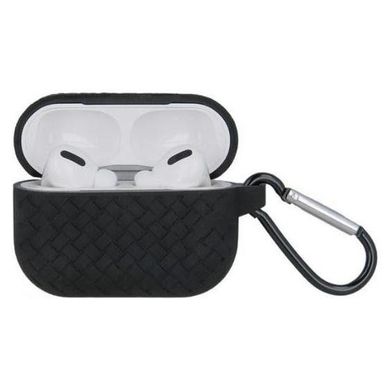 OEM Flechttasche für Airpods / Airpods 2 schwarz (Kopfhörer Hülle) (GSM168441)