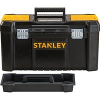 Kunststoffbox Essential, 19", Werkzeugkiste schwarz/gelb, mit Organizer u. Metallschließen