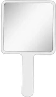 Fusion Finds Professional Handheld Makeup Mirror For Eyelash Extensions, Salon Hand Mirror & Vanity Mirror With Handle white
