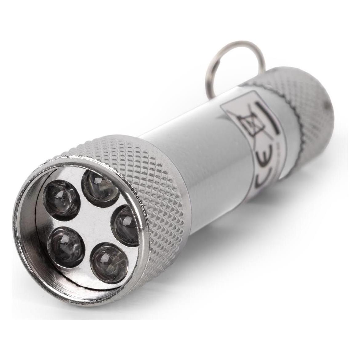 Entac Taschenlampe 5LED Schlüsselanhänger Silber (6.85 cm, 30 lm) (EFL-5LED-KC-S)