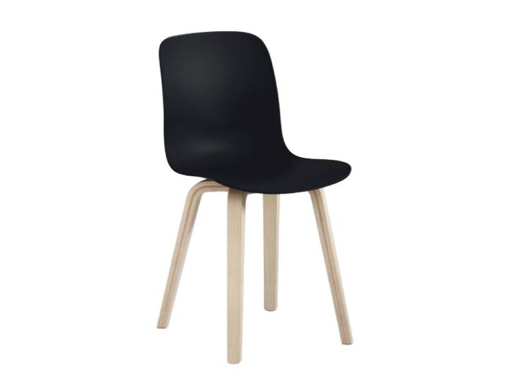 MAGIS set de 2 chaises SUBSTANCE PLYWOOD (Noir - Frêne naturel et polypropylène)