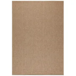 Carpetsale24 Outdoor Teppich 240x340 cm – Wetterfester Teppich in Jute-Optik – Extra großer Flachgewebe Teppich für Terrasse, Balkon, Wohnzimmer