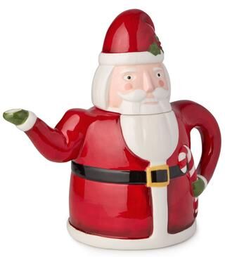 Certified International Certifed International Nutcracker Parade 3-D Santa Teapot - 7 L x 5.125 W x 7