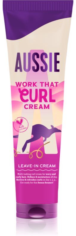 Aussie Bouncy Curls Work That Curl crème sans rinçage pour cheveux bouclés et frisés 160 ml