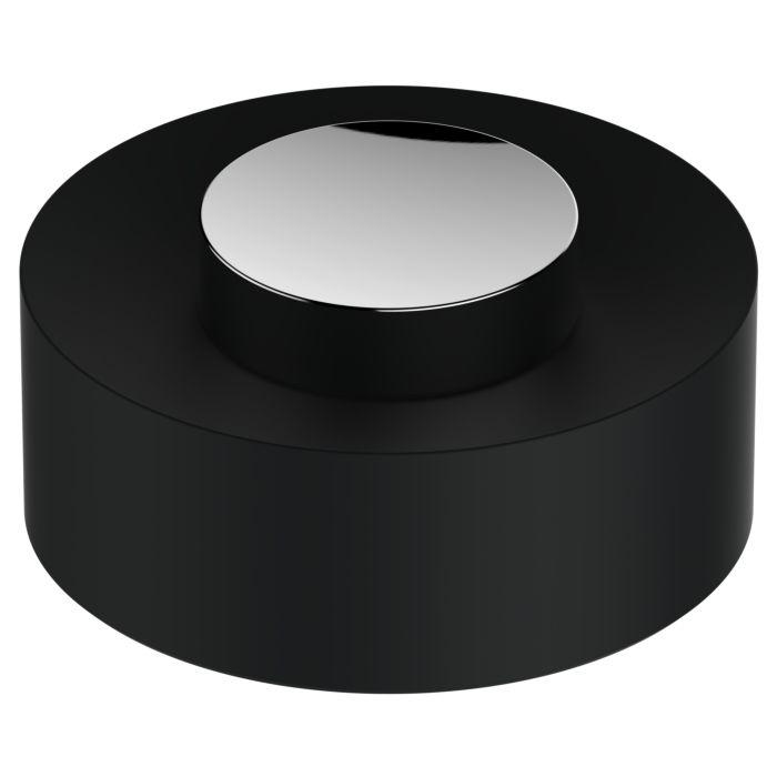 Keuco Plan Kunststoff-Deckel 04989010137 lose, Deckel schwarzgrau, Griff verchromt