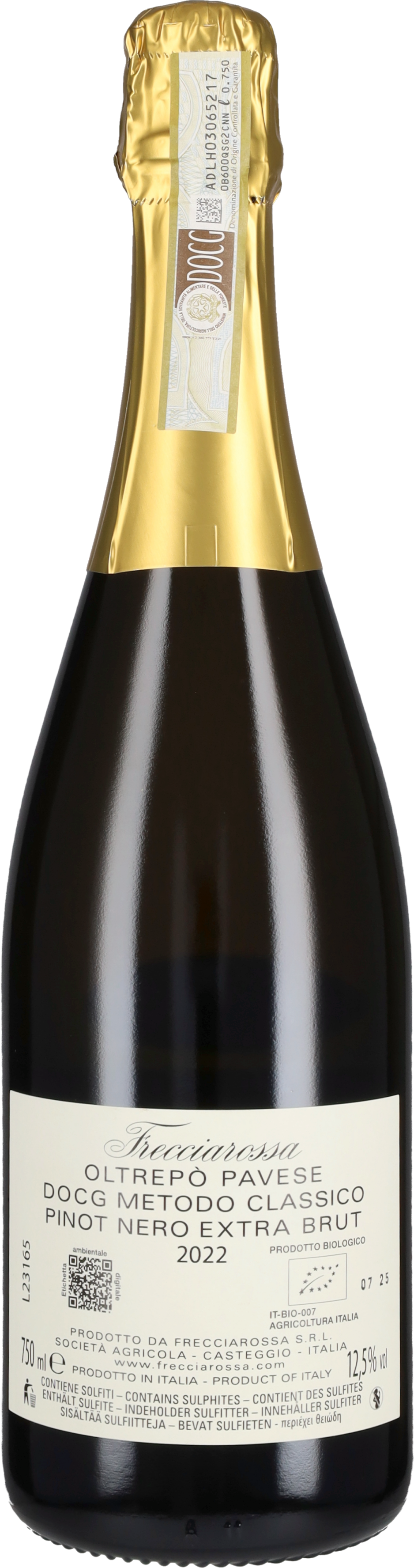 Spumante Metodo Classico Extra Brut Frecciarossa 2022