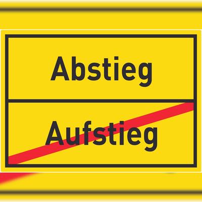 HB-Druck Abstieg Aufstieg Aufkleber Ortsaufkleber A0 (841x1189mm)