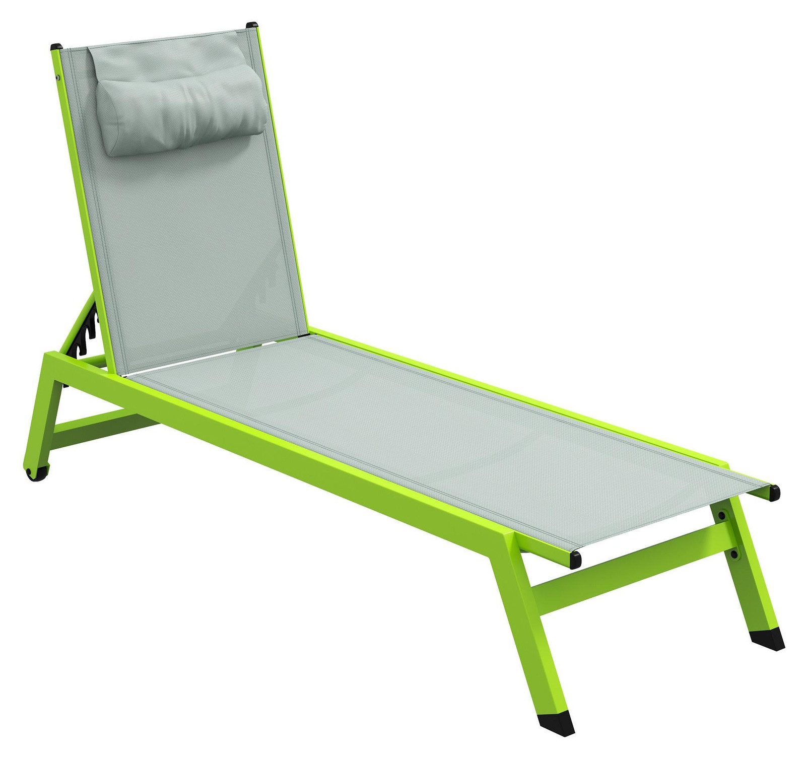 Selius Verstelbare Ligstoel met Aluminium Frame en Wielen