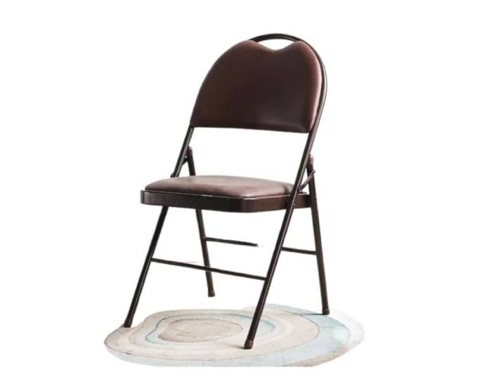 Zymjzbetic Esszimmerstühle aus Stoff Gepolsterte Esszimmerstühle Vintage Beige, Faltbare Küchenmöbel(Leather-1)