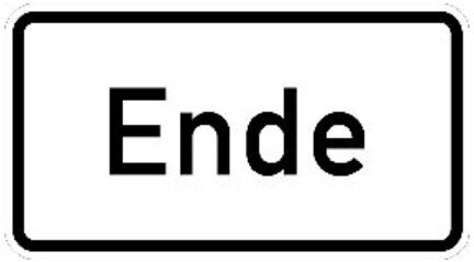 Zusatzschild 1012-31, 330x600mm Ende RAL-Gütezeichen Folie RA2 ; ADCO (4251783606736)