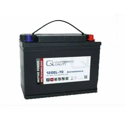 Q-Batteries 12GEL-70 Antriebsbatterie 12V 70Ah (5h), 75Ah (20h) wartungsfreier Gel-Akku VRLA