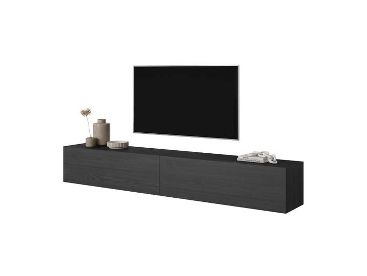 TV-Schrank Bisira 200 cm Schwarze Esche