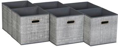 Household Essentials Open Fabric Cube Storage Bins, Set of 6