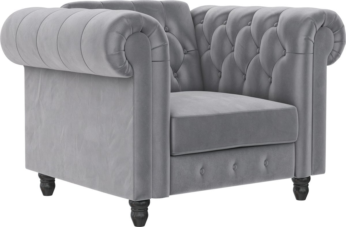 Notio Living Chesterfield fauteuil - Lichtgrijs