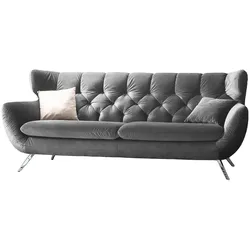 KAWOLA Sofa CHARME 3-Sitzer Velvet stone