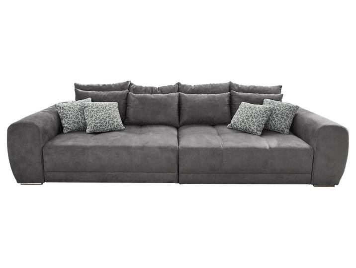 Big Sofa mit Federkern grau 306 x 134 cm - MOLDAU