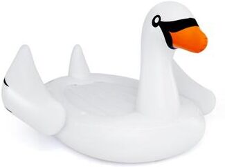 Costway Giant Inflatable Swan Floating Island 4-Person Pool Float with 4 Cups Holders