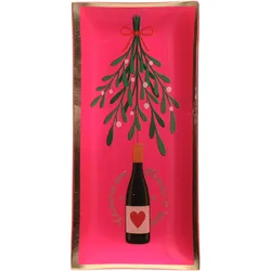 Love Plates Glasteller L mit Christmas time Motiv in hot pink
