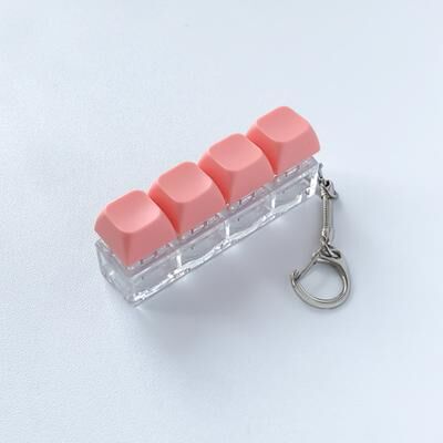 Multisell Products Hub DIY Clicker Keycap Keychain Stress Relief Toy For Kids & Adults red
