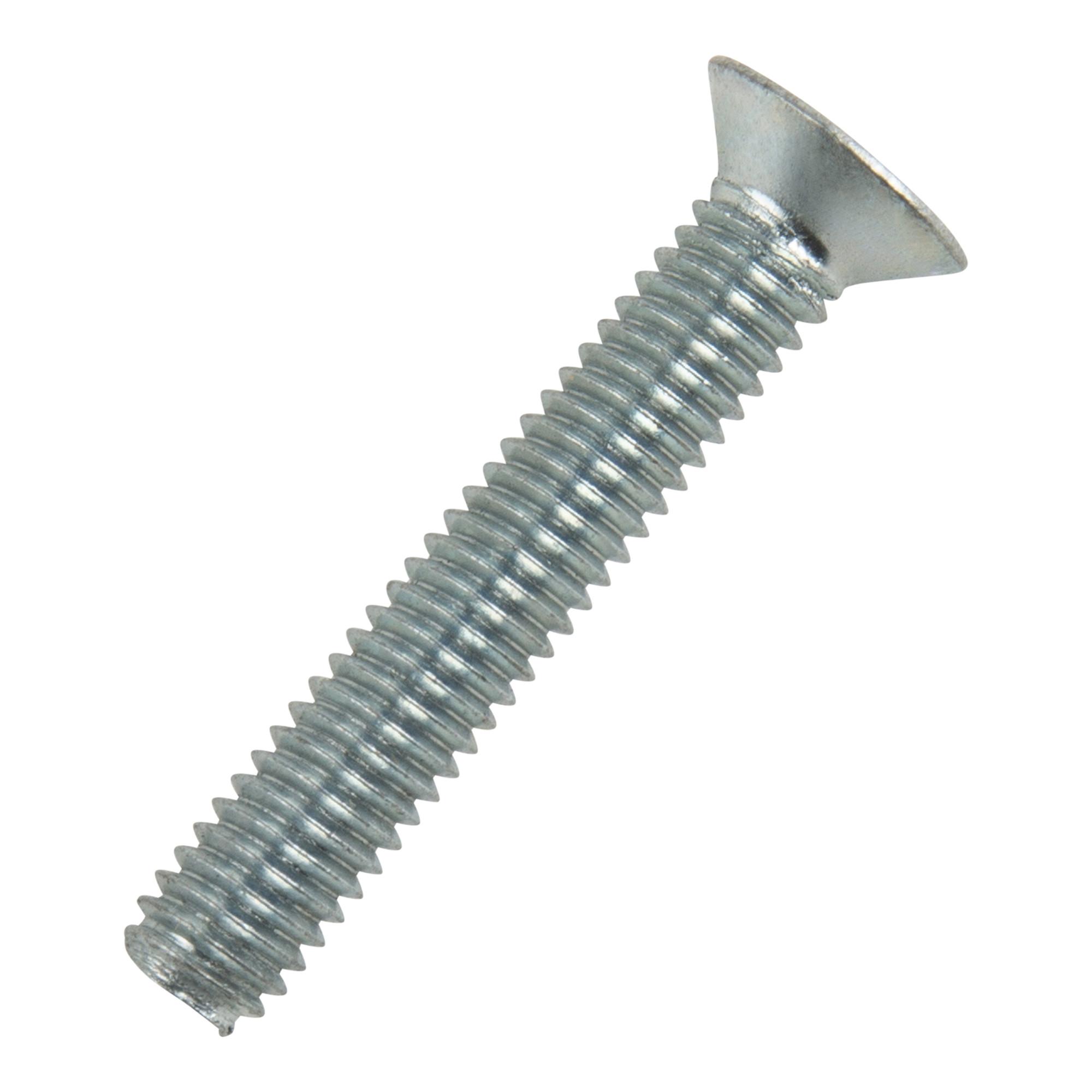 DIN7500 Form M Gewindefurchende Senkkopfschraube VG M6x35 Stahl galvanisch verzinkt PZ, mit Kreuzschlitz zum Befestigen in Metall ohne Vorbohren, 75000200000000 (075000160060035)