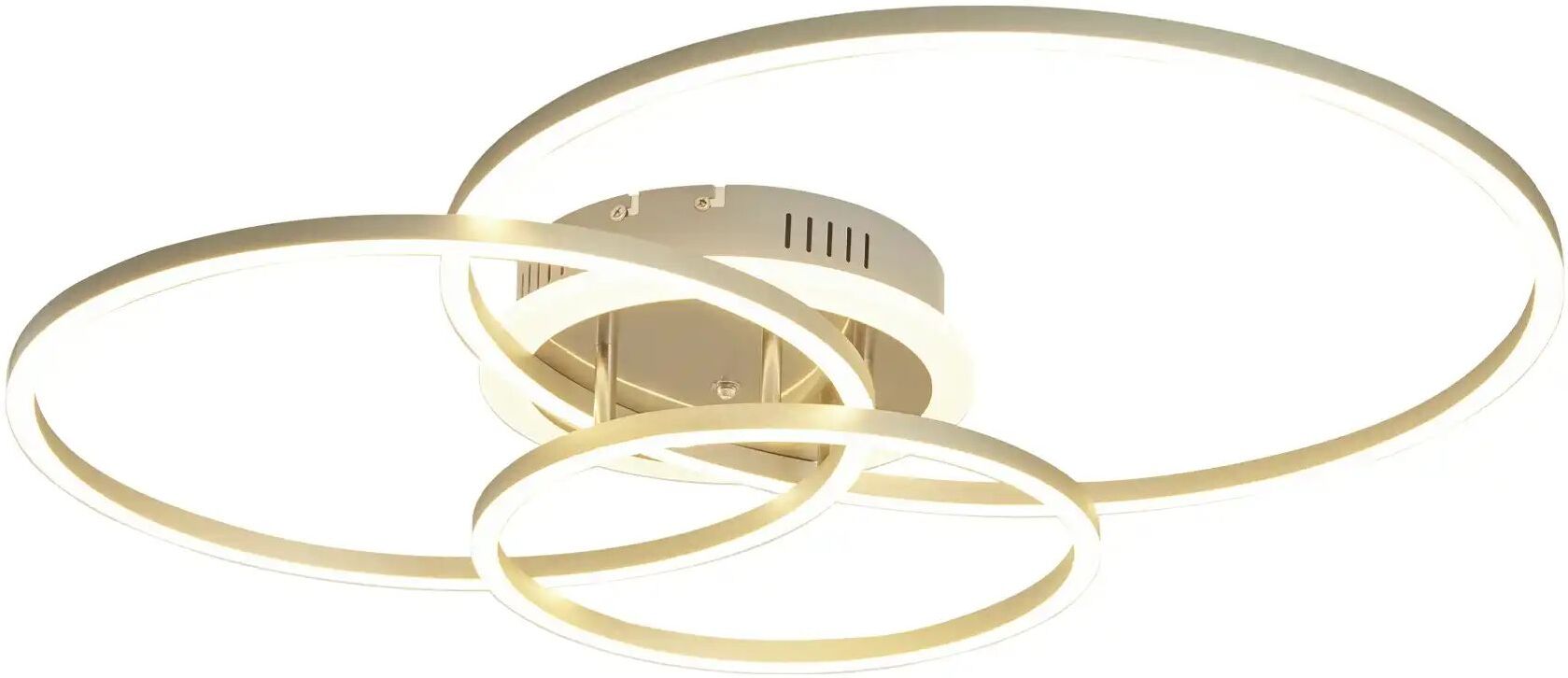 Meisterleuchten LED-Deckenleuchte  3 Ringe  alufarben   ¦ schwarz ¦ Maße (cm):