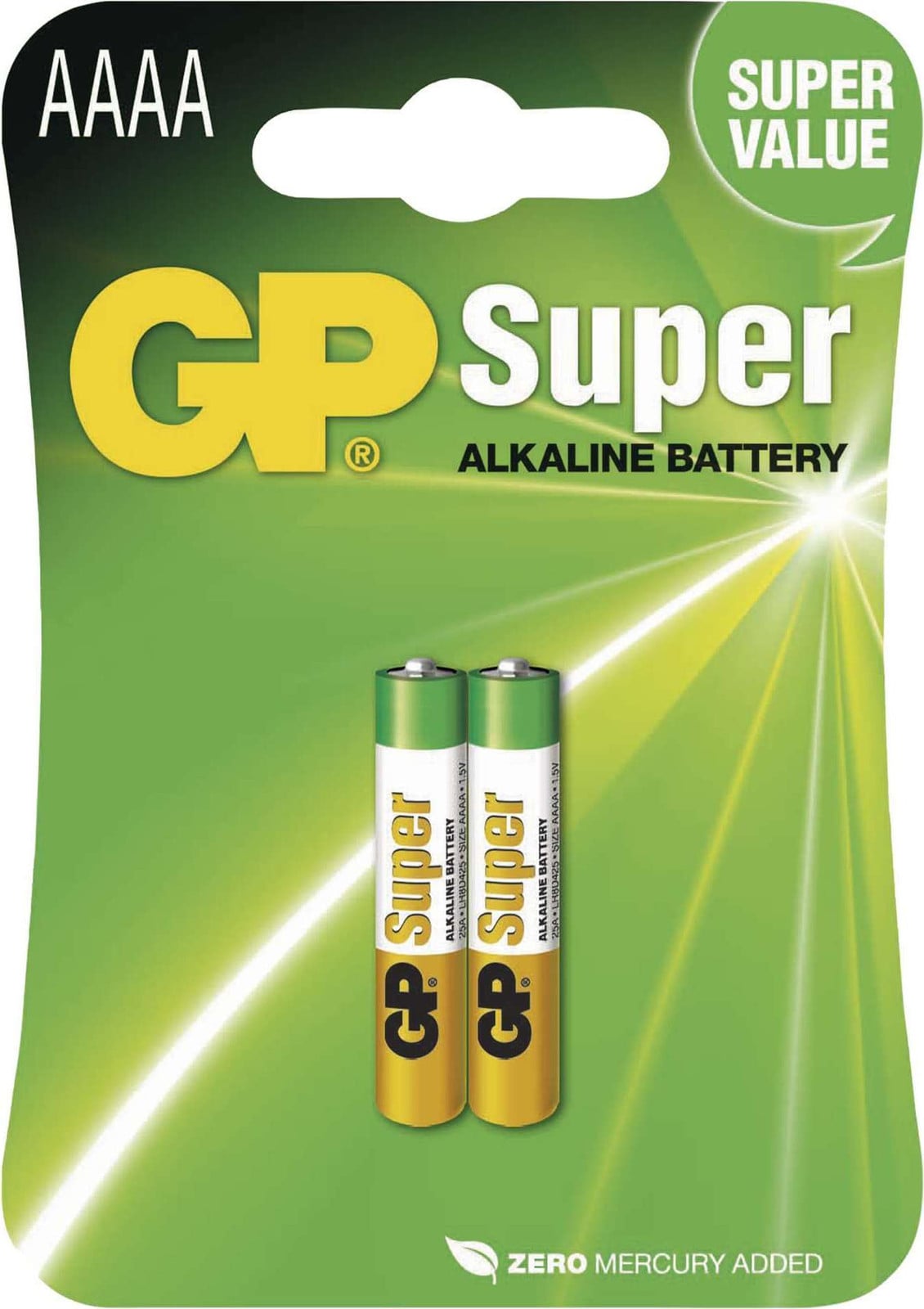 GP Batteries Super Alkaline AAAA Batterijen 03025AC2 Multicolour