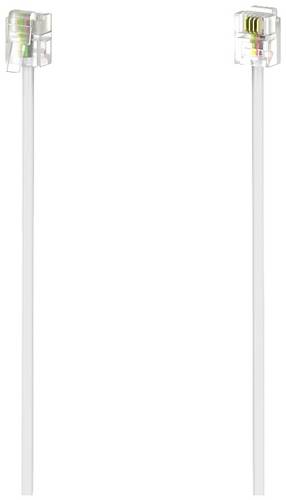 Hama Telefon (analog) Anschlusskabel [1x RJ11-Stecker 6p4c - 1x RJ11-Stecker 6p4c] 10m Weiß