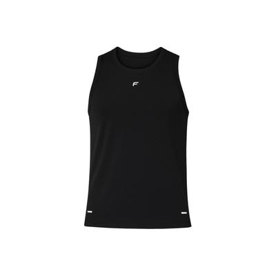 Funktionsshirt FABLETICS "Fabletics TANK THE O2 TANK", Herren, Gr. S, schwarz, Obermaterial: 94% Polyester PES. 6% Elasthan EL., uni, slim fit, Rundhals, Shirts Funktionsshirt, mit Autolichtreflektoren