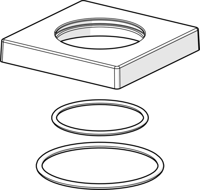 Hansa Rosette 75 x 75 mm komplett Compact 59914209