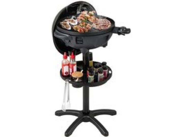 GOPLUS Barbecue Électrique 2 en 1 Température Réglable Plaque Antiadhésive 2 Zones Étagère à Condiments Bac à Graisse