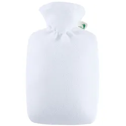Wärmflasche Klassik 1,8 l mit Fleecebezug weiß 1 St