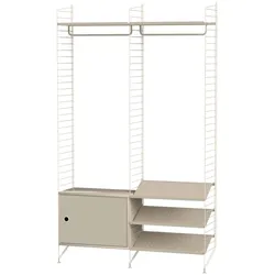 Schmale Garderobenwand funktional Beige Beige