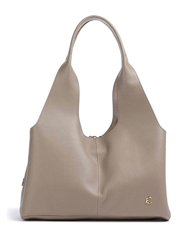 COCCINELLE Leder-Shopper in Taupe - (B)39 x (H)24 x (T)16 cm - onesize
