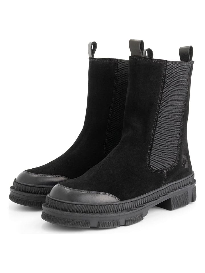 TRAVELIN' Leder-Chelsea-Boots in Schwarz - 38